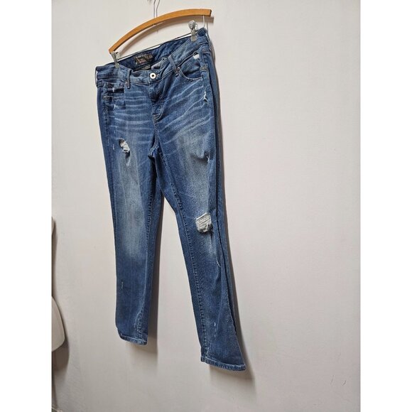 Torrid Women's Distressed Boyfriend Straight Jeans Vintage Stretch Size 14R - Picture 3 of 5